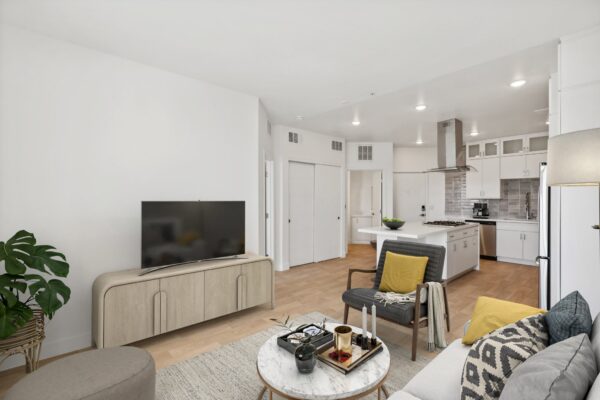 1B Living Room Kitchen View