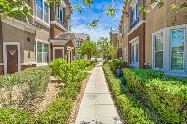 Arzano Apartments exterior walkway