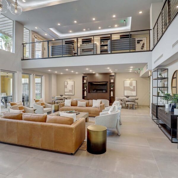 community lounge at Aspire at Echelon apartments in Las Vegas