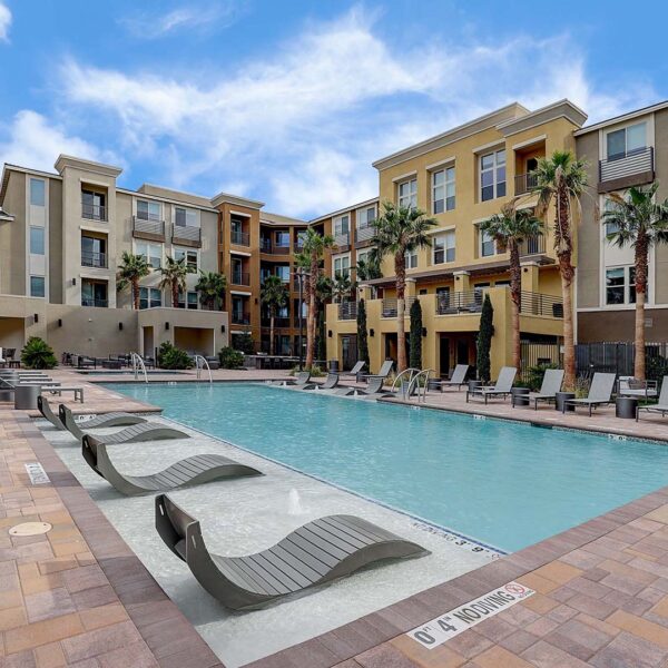 community pool as Aspire at Echelon Las Vegas apartments