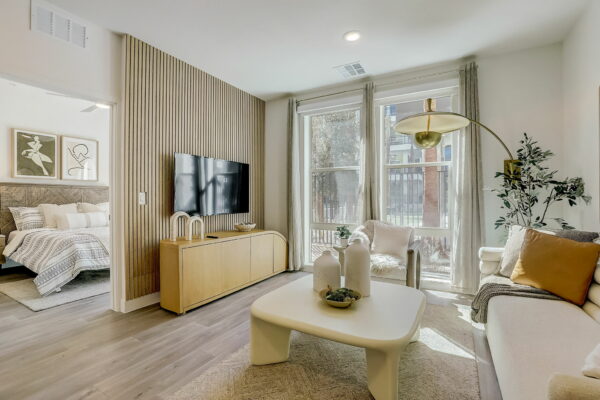 Aspire at Redwood Las Vegas Apartments Unit 128 Living and Bedroom