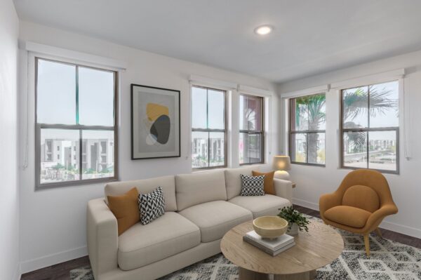 Tesora 2BD2BA Living Room Virtually Staged