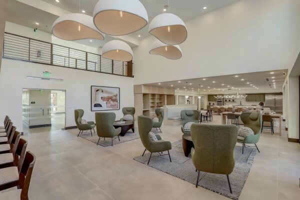 Resident Lounge with wet bar.