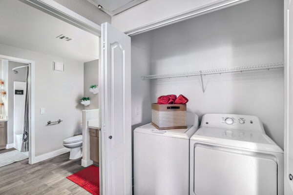 bathroom in apartment in Summerlin with in-unit washer and dryer