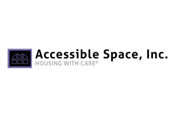 Accessible Space Inc logo, housing with care.