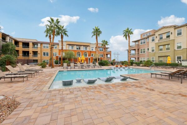 Elevate-Apartments-Pool-and-Spa-Area-With-Loungers-2