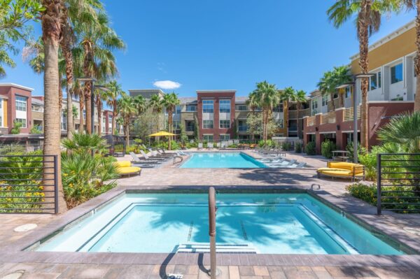 Aspire-at-Tropicana-Apartments-Las-Vegas-Pool-and-Spa-Area-With-Loungers